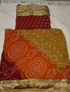 Elegant maroon &amp; Yellow Saree