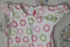 White Frock Crape Cotton Cloth For Age 6 To 8