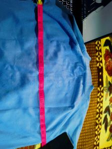 Blue V-Neck Knit Sweater