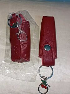 Tira Red Cherry Keychain & Lipstick Holder