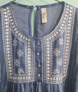 Diya Design Studio Blue Top - Size L