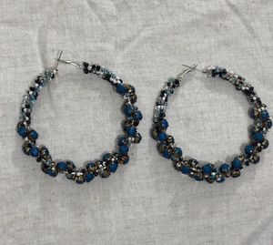 Combo Beaded Fringe Statement Earrings