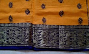 ☆NEW☆Gorgeous Mustard Yellow Cotton Saree 🪔✨