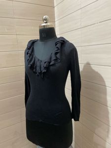 Ralph lauren Old Money Style Black Ruffled