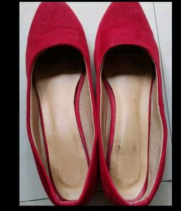 Red Block Heels