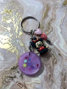 Resin Keychain || Minnie Mouse || Pink
