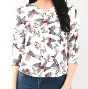 Butterfly Print Top