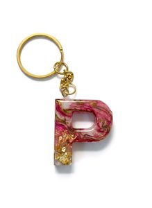 Resin Initial Keychains pack of 1