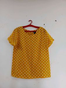 Yellow Polka Dot Top