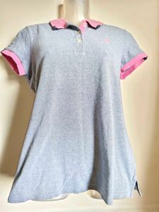 🎄Buy 1, Get 1 Free🎁Size S/ M Cute Grey Polo Top