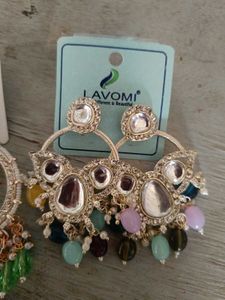 Lavomi Dangle &amp; Drop Earrings combo off 2 piece