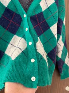 Argyle Pattern Cardigan