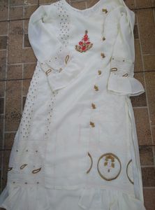 kurti with frill work.