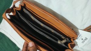 Leather Wallet Women Tan Colour