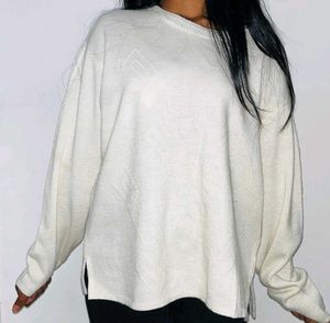 Cozy White Pullover Sweater