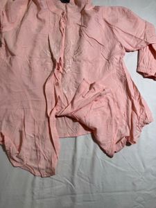 Peach Bell Sleeve Top