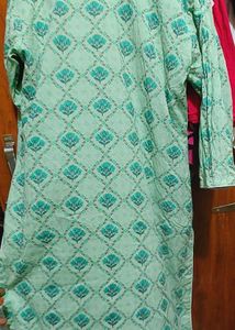 Green Embroidered Kurta
