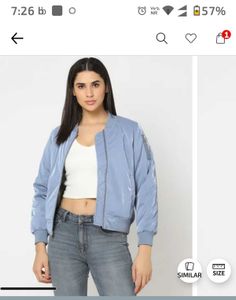 New shiny Blue Bomber Jacket