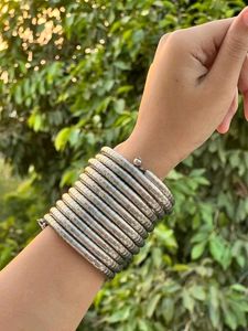 Silver Spiral Bracelet/ Bangle