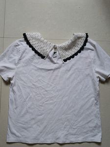 Zara Tshirt With Cute Bow Detail