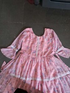Long Frock Of Poly Silk Fabric