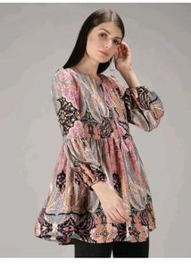 Casual Regular Sleeve Printed Women Black Top