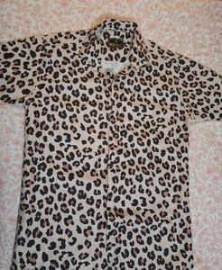 Leopard Print Button-Up Shirt