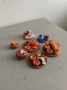 Miniature Clay Food Set