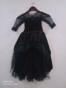 Elegant Black Dress high and low with cancan