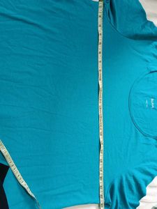Blair Teal Striped Sleeve T-Shirt