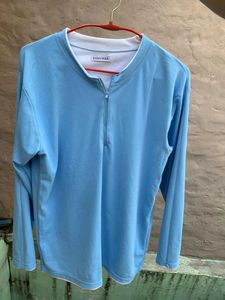 Zara Man vintage Blue Long Sleeve Shirt