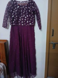 Purple Blouse With Gown