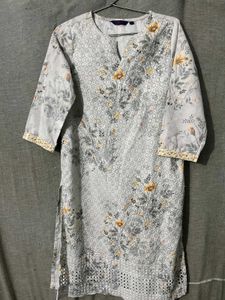 Sequins and embroidery Floral Print Kurti full sle