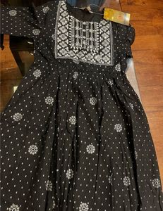 Black & White Embroidered Dress