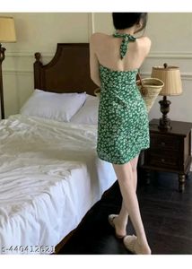Floral Halter Mini Dress
