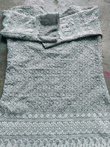 Embroidered Cotton Kurta