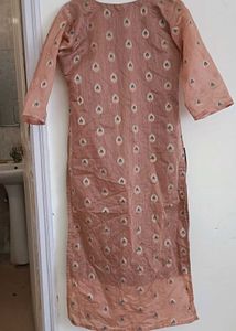 Peach Printed Kurti