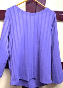 Purple Striped Top