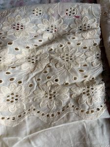 Schiffli n embroidered cut pieces Material