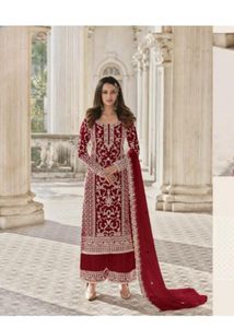 Red Semi Stitch Dress