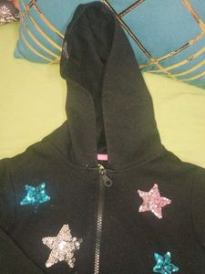 Cute Black Star Hoodie for kids unisex