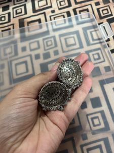 Oxidized Jhumka Earrings
