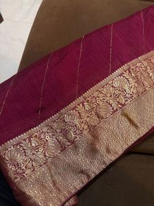 Maroon & Gold Sari