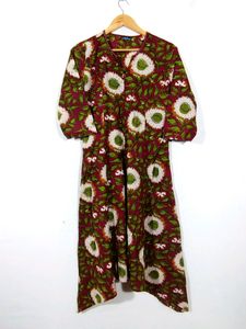 Ajio Multicolour Floral Printed Dress