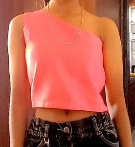 Pink One-Shoulder Top