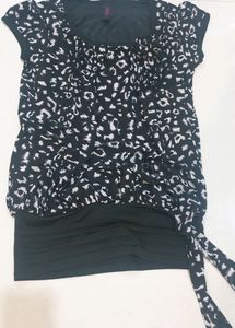 Western Top size Small Black and white Print