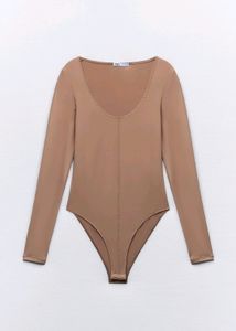 Beige Pink Bodysuit