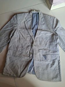 Men Silver Blazer