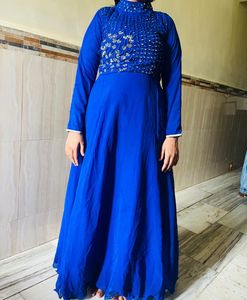 Royal Blue Beaded Dress