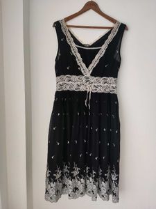 Branded Lace Chiffon Dress